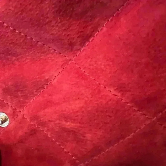 John Paul Richard Leather Outer Shell Sweater Jacket -Red- medium - Picture 5 of 5